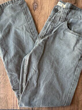 Blue Mountain Men's Gray Cotton Straight Leg Pants 30x32